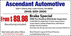 Brake Special coupon