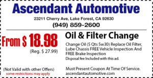 Oil & Filter Change coupon